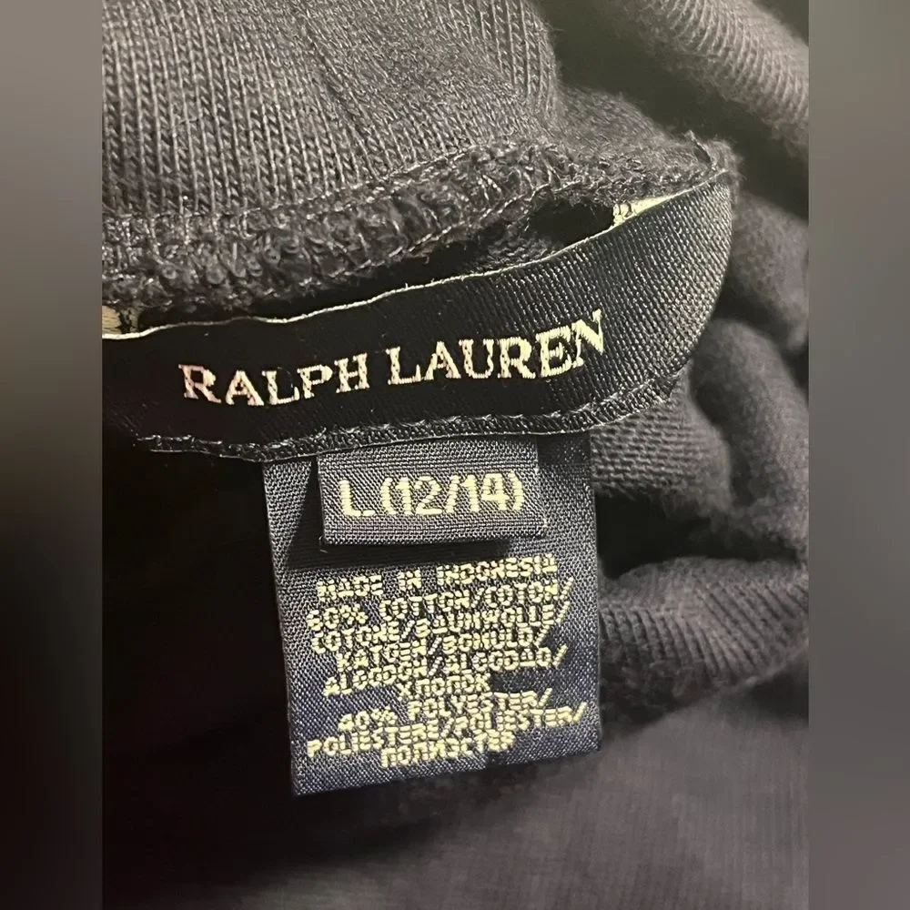 NWT Ralph Lauren Blue Rib Knit Turtleneck Sweater Dress Sz L (10/12)